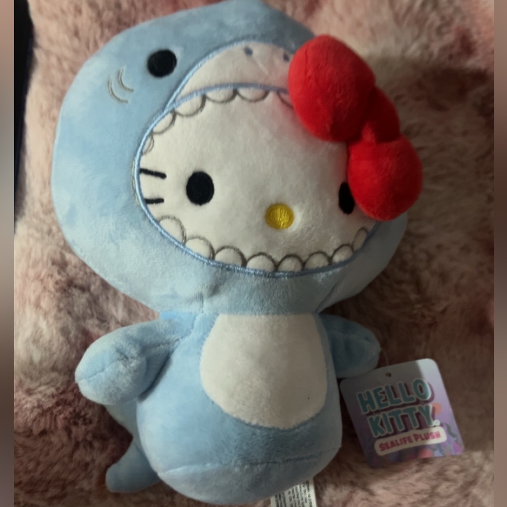 Hello Kitty in Blue Shark Costume Plush
